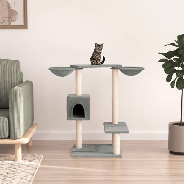 vidaXL kradsetræ til katte lysegrå 82 cm