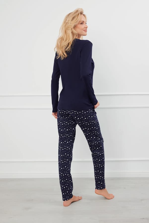 Libra dampyjamas långärmad, långbyxor M