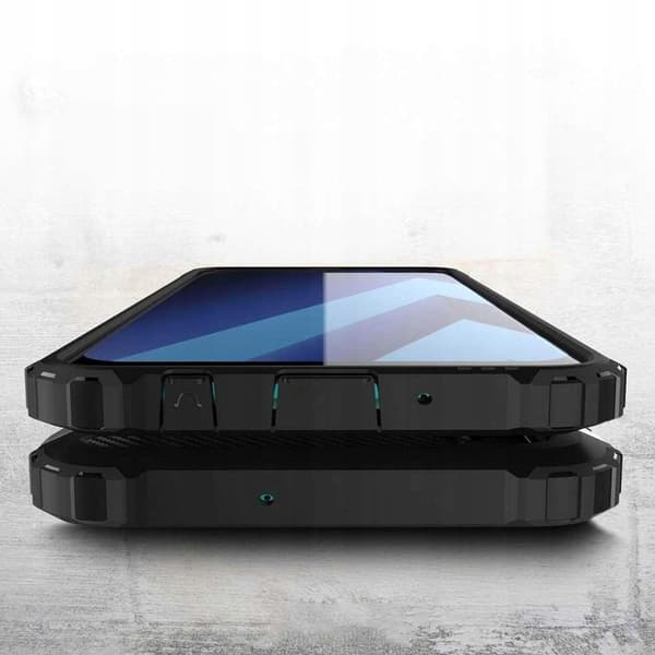 ETUI til Samsung Galaxy A70 sort Pansret ARMOR ETUI + GLAS