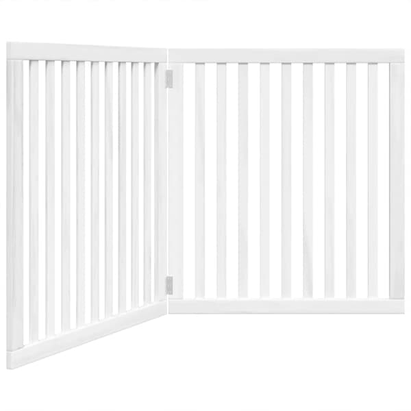 vidaXL foldbart sikkerhedsgitter til hunde, 2 paneler, hvid, 160 cm