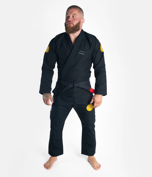 Progress Kimono/Gi BJJ Herre Fjerlet Letvægts Konkurrence Sort A3