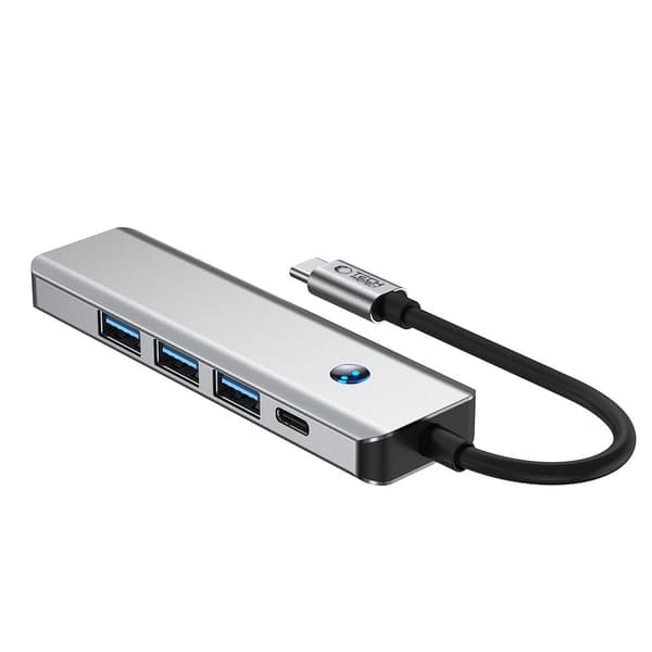 5-i-1 HUB-adapter USB-C PD USB-A HDMI 4K 60Hz 100W - Grå