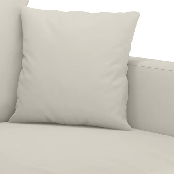 vidaXL 3-sitssoffa krämfärgad 180 cm klädd i sammet