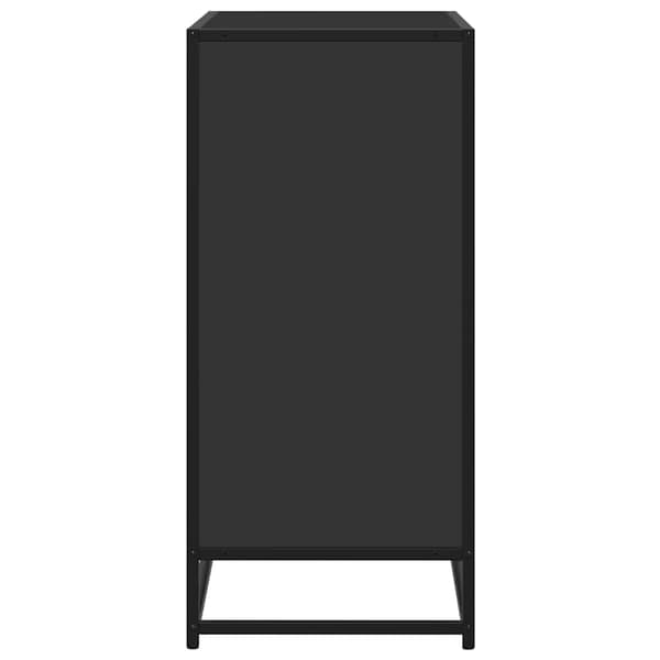 vidaXL kommode, sort, 68x35x76 cm, træ og metal