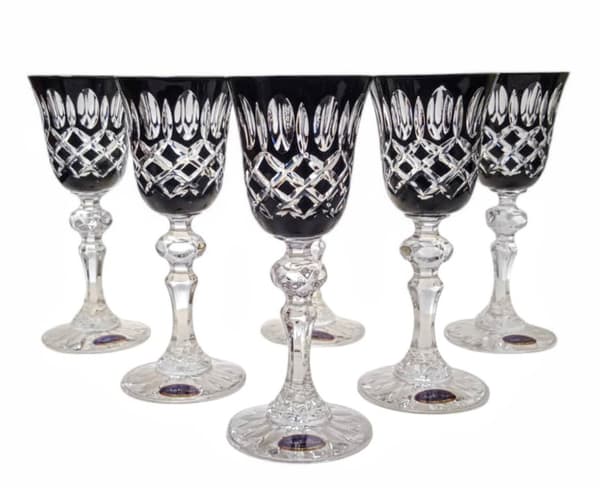 Sorte krystallikørglas 60ml Krata Oliwka