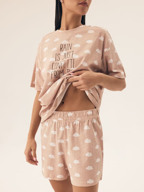 Nubes Henderson Dampyjamas | Sandbeige L