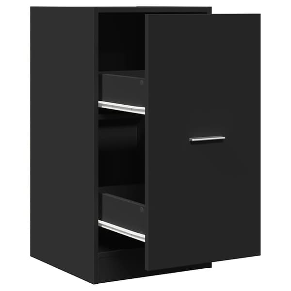 vidaXL apoteksskab sort 40x41x77,5 cm træbaseret materiale