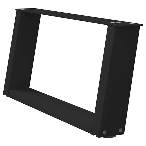 vidaXL sofabordsben, 2 stk., sort, 60x(30-31) cm, stål