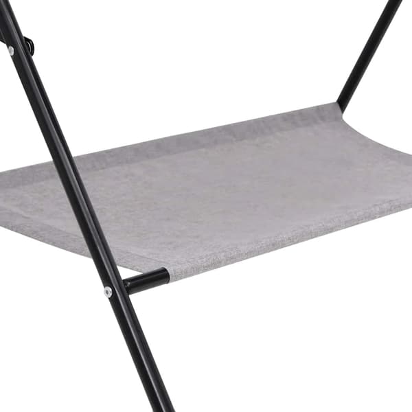 vidaXL puslebord lysegrå jern