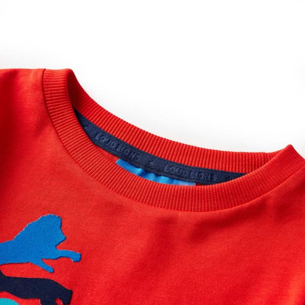 Barn långärmad T-shirt, röd, 104