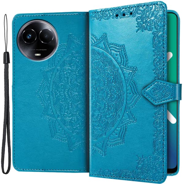 Realme 11 5G Flipfodral, Mandala, Blå