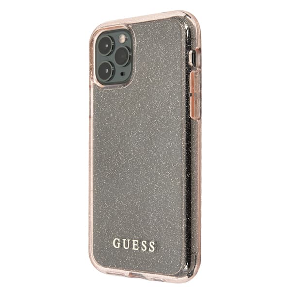 Guess Glitterskal till iPhone 11 Pro Max, Rosa
