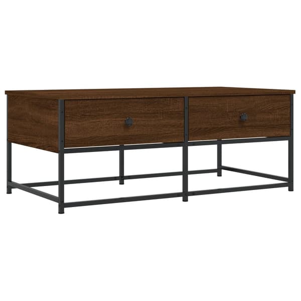 vidaXL sofabord brunt egetræ 100x51x40 cm