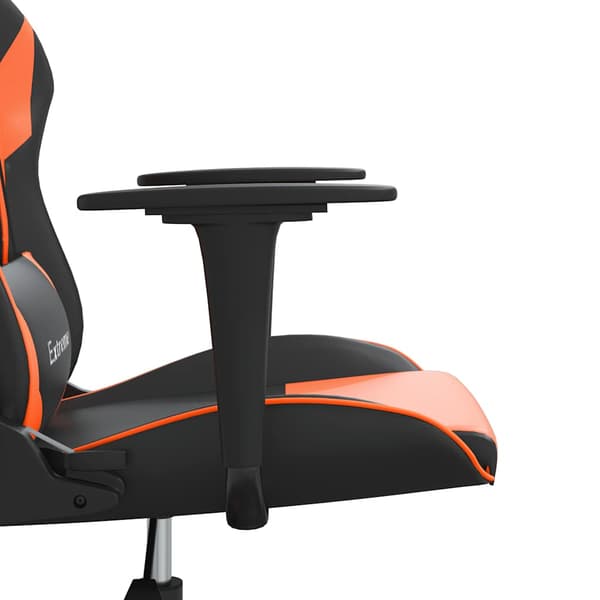 vidaXL gamingstol, sort og orange, kunstlæder