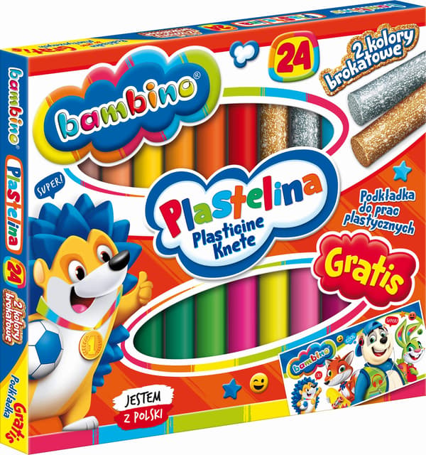 BAMBINO plasticine. 24 farver + pad