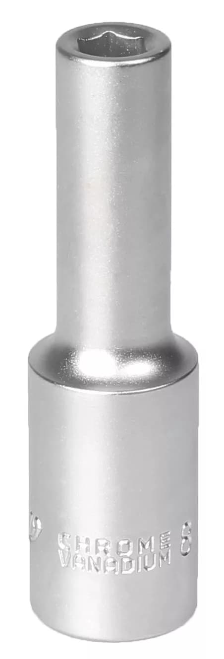 LANG TOPPENØGLE 1/2 TOMMER 6-VINKEL 8 MM FORKROMET STÅL CRV