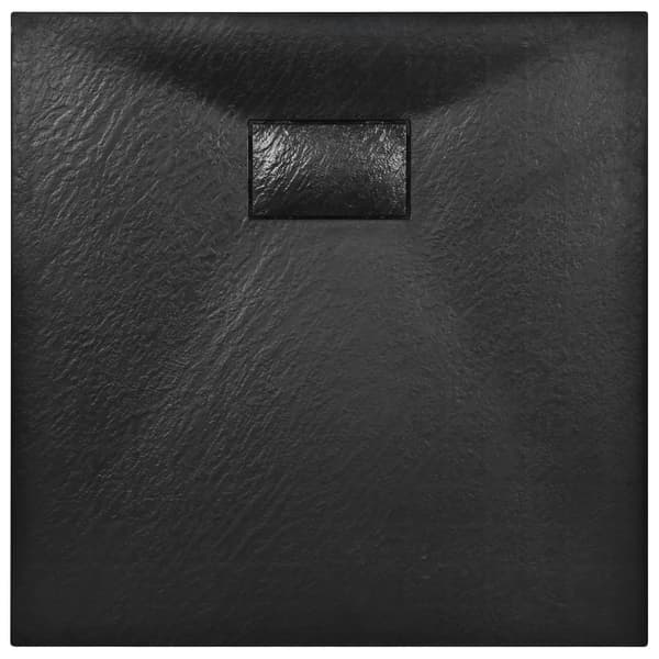 vidaXL brusekar, SMC, sort, 90 x 90 cm