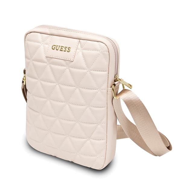 Guess quiltet tablettaske til tablets op til 25 cm, pink
