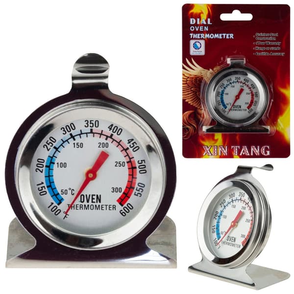 DO10 RYGEOVNSTERMOMETER, RUSTFRIT STÅL