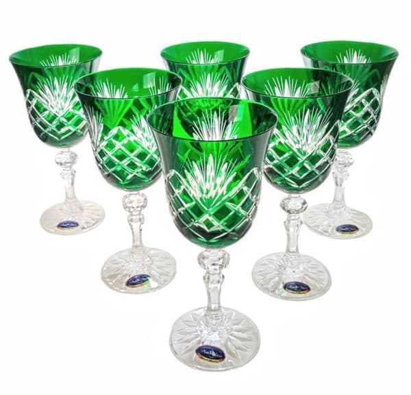 Smaragdkristallvinglas 220 ml Ananas