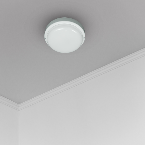 DAVO Rund Hvid 8W Loftlampe