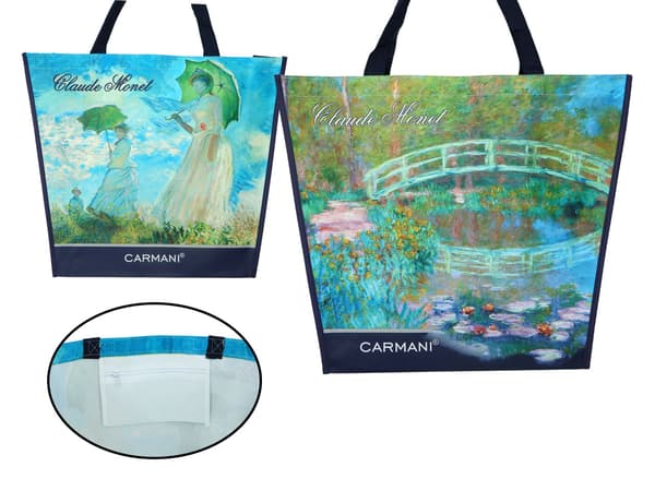 Trapetsväska - C. Monet, collage (CARMANI)