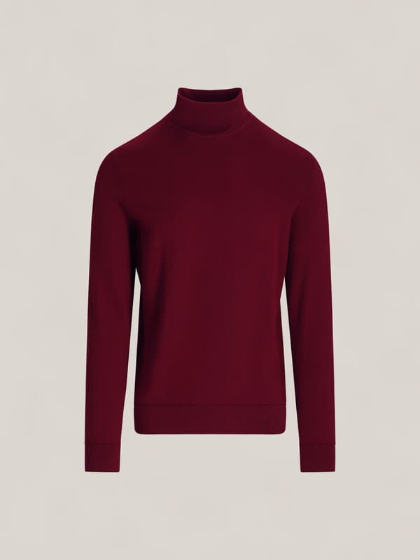 BRACKEN XL BURGUNDY TURTLENECK