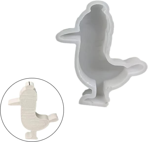 Måge silikoneform til lys, harpiks, gips, støbning, hvid