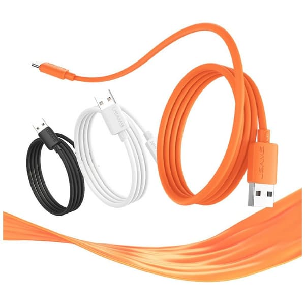 USAMS U98 3A Silikoninen Pikalataus USB-C Kaapeli Musta