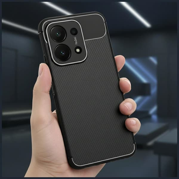 Beline Carbon Armor Cover til Xiaomi Redmi 15C Sort