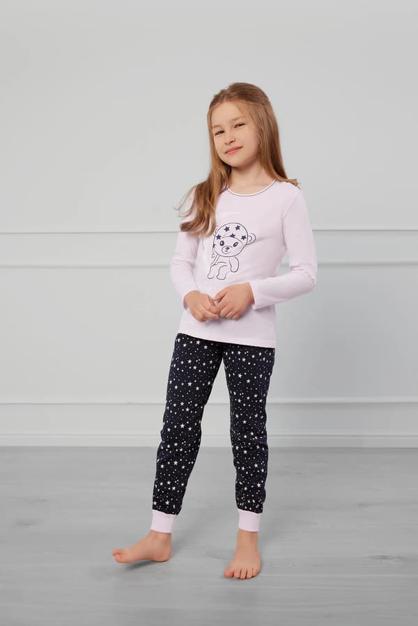 Libra flickpyjamas långärmad, långbyxor 4 år