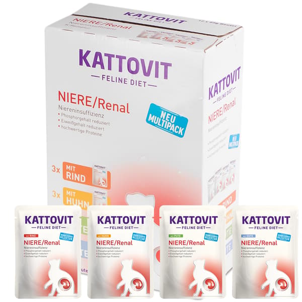Kattovit Renal Multipack 12x85g - foder til katte med nyresygdom