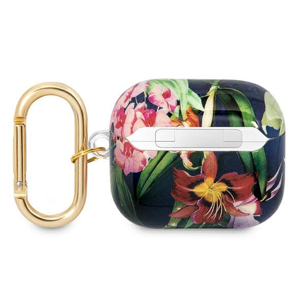 Guess Flower Strap Collection etui til AirPods 3, blå