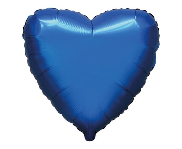 Folieballon 46cm Hjerte satin sort