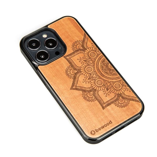 Træetui til iPhone 13 Pro MANDALA ÆBLETRÆ