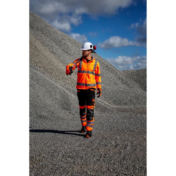 HØJ SYNLIGHEDSBUKSER I SORT OG ORANGE, "S", CE, LAHTI