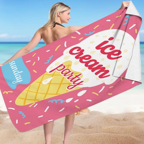 Rektangulär strandhandduk GLASSPARTY 150x70 REC54WZ3