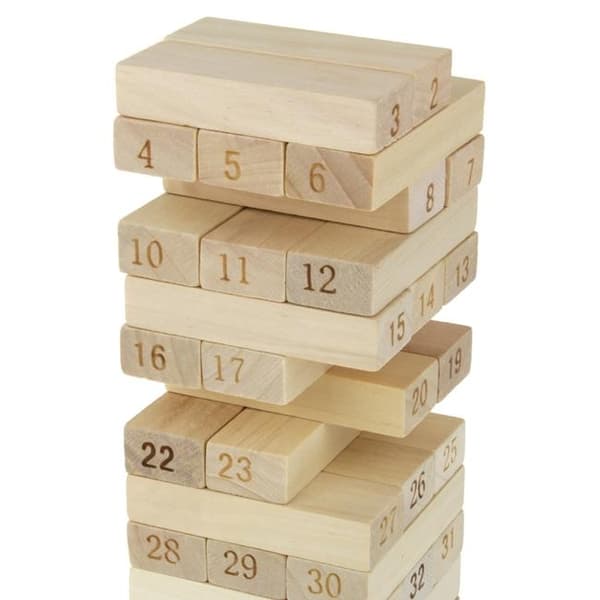 Jenga Träpussel Vagga Torn