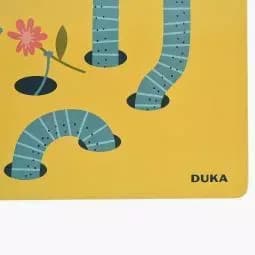Børnemåtte DUKA MINI regnorm 39,5 × 29,5 cm gulgrøn