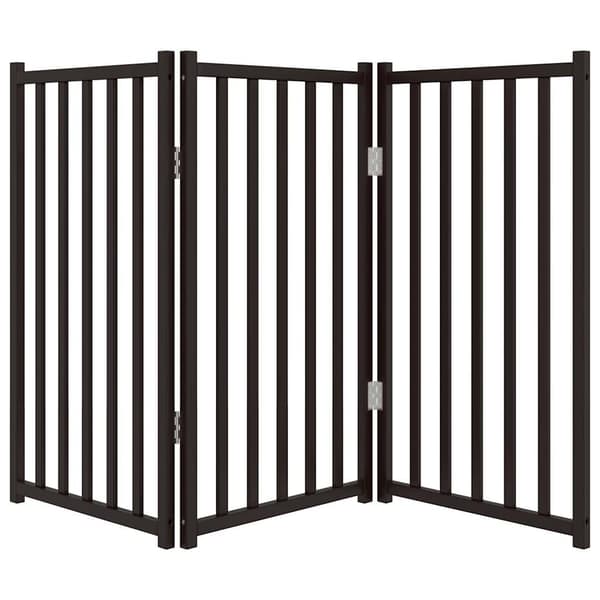 vidaXL foldbar hundegitter 3 paneler sort 150 cm træ