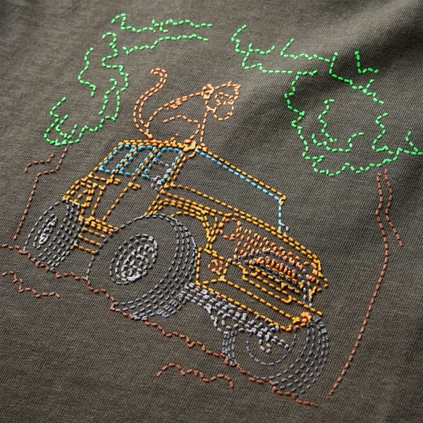 Barn långärmad t-shirt, khaki, 128