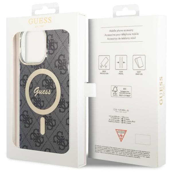 Guess IML 4G MagSafe-etui til iPhone 14 Pro Max, sort
