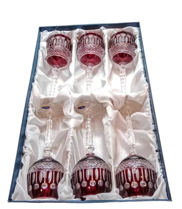 Rubinkristallvinglas 280 ml franska