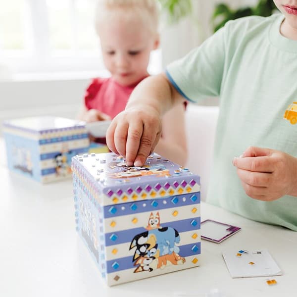Blå mosaik smyckeskrin