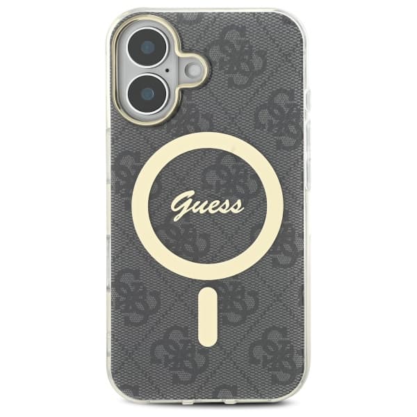 Guess IML 4G MagSafe-etui til iPhone 16 Plus, sort