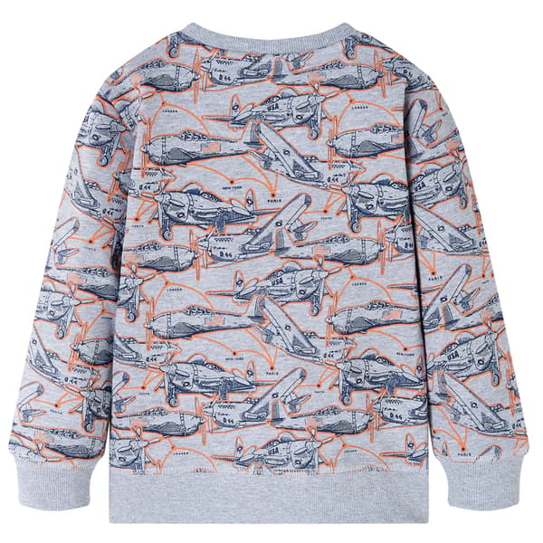 Børnesweatshirt, gråmeleret, 116