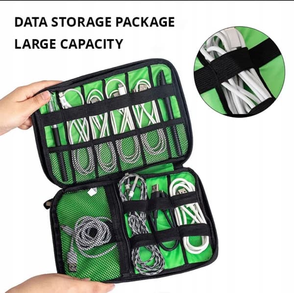 Etui Rejsetaske Organisator til opladerkabler Pose