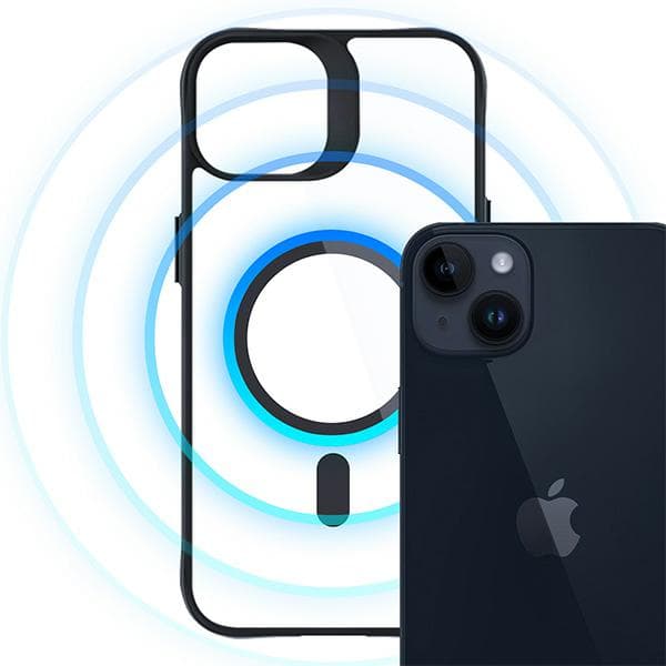 3mk Satin Armor-skal MagSafe för iPhone 14 Plus, svart