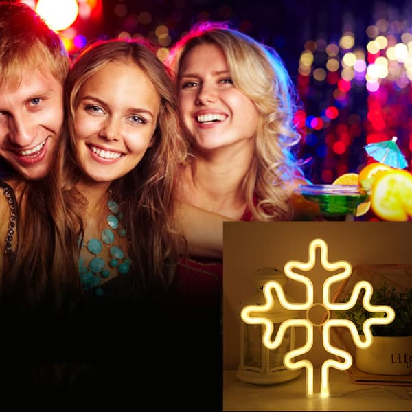 Heckermann LED neonhängande SNÖFLINGA 1