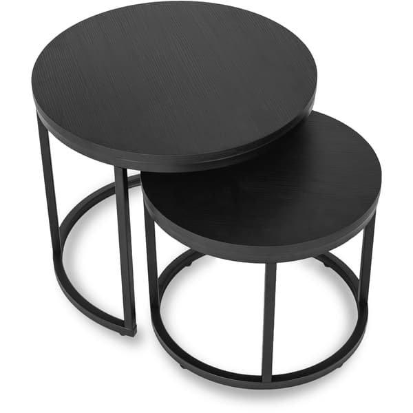 MANU sofabordsæt 43 cm/53 cm sort moderne loft